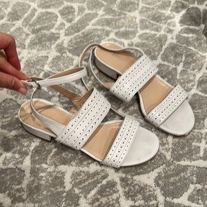 Elegant White Strappy Sandals